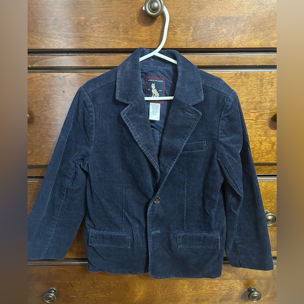 Janie and Jack ⚜️ Boys Dark Blue Corduroy Jacket